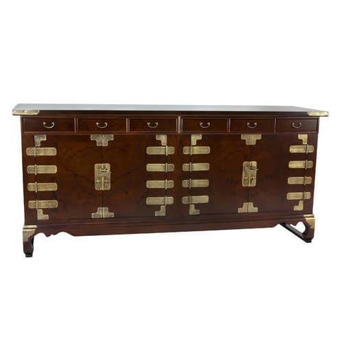 Korean Antique Style 8 Drawer Double Cabinet